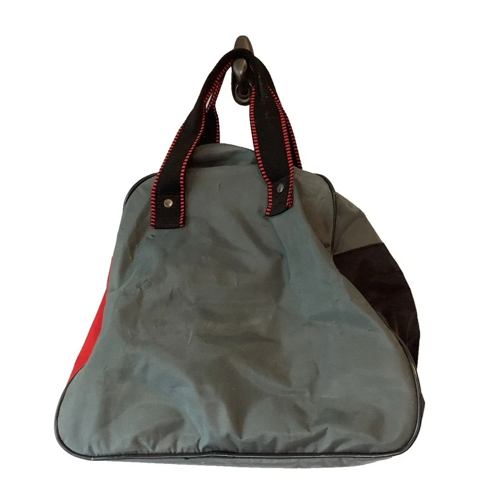 Brunswick‎ Soft Bowling Ball Bag Black Red Zip Up Support Inside Pin Alley Sport